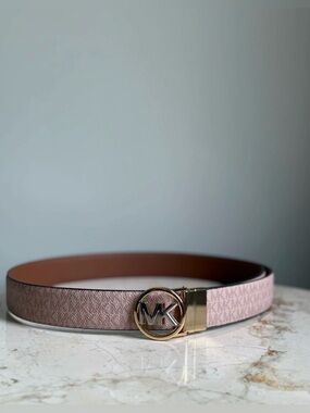 Michael Kors Belt Size 28-30 New Pink Gold